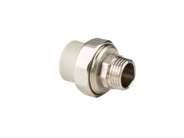 Американка ПП нар. 20х3/4", сер. РТП (Соединение разборное наружная резьба полипропиленовое)