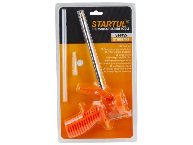 Пистолет для монтажной пены облегченный STARTUL STANDART (ST4055) (в комплекте 2 насадки)