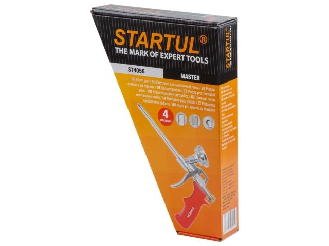 Пистолет для монтажной пены STARTUL MASTER (ST4056) (в комплекте 4 насадки)