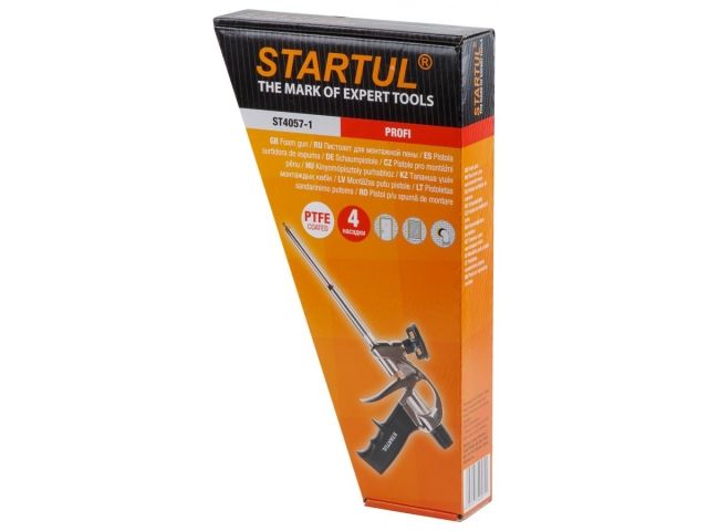 Пистолет для монтажной пены STARTUL PROFI (ST4057-1) (в комплекте 4 насадки)