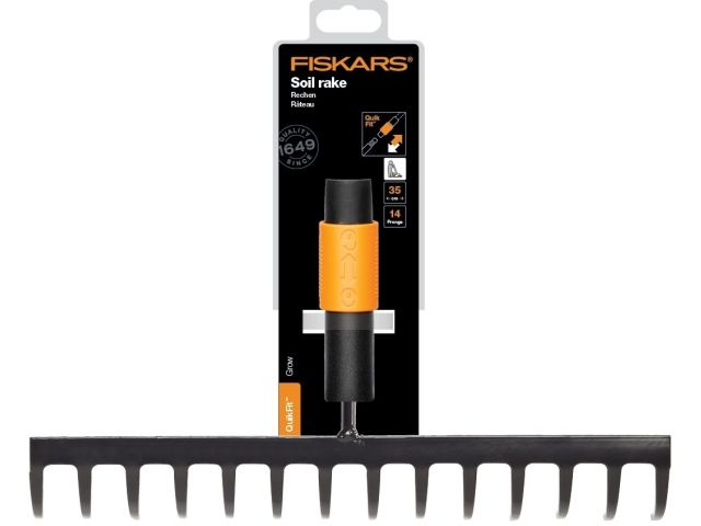Грабли мет. для грунта 14 зубьев QuikFit FISKARS