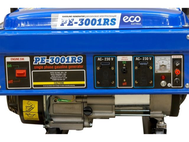 Электростанция (генератор бензиновый) ECO PE-3001RS (2.5 кВт, 230 В, бак 15.0 л, вес 36.5 кг)
