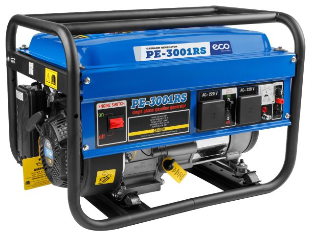 Электростанция (генератор бензиновый) ECO PE-3001RS (2.5 кВт, 230 В, бак 15.0 л, вес 36.5 кг)