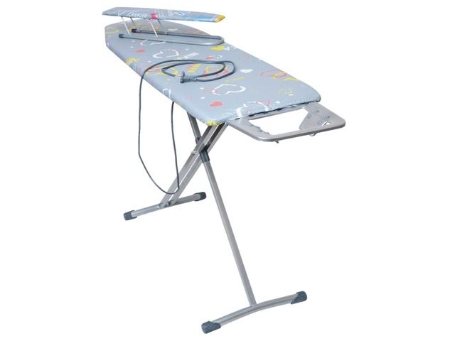 Доска гладильная НИКА 10+ (металл 1220 х 400), с подрук,подставка п/утюг, удлинит, NIKA (цвета в ассортименте)