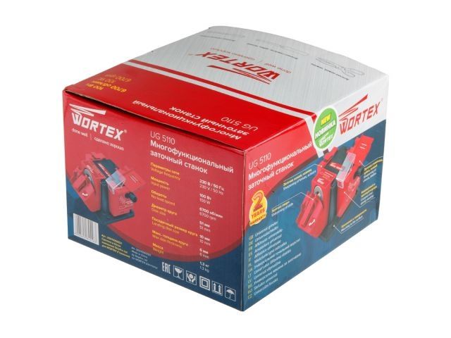 Многофункциональный заточный станок WORTEX UG 5110 в кор. 100 Вт, 6700 об/мин (100 Вт, круг 51х10х7.5 мм)