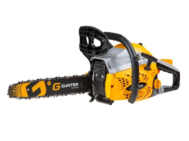 Бензопила Gunter MSH-3805 шина 35 см (14''), 3/8" LP, 1,3 мм, 52 зв. (1.50 кВт, 2.0 л.с., 37,2 см3, вес 6 кг)