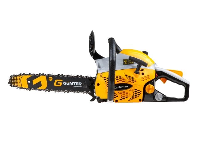 Бензопила Gunter MSH-3805 шина 35 см (14''), 3/8" LP, 1,3 мм, 52 зв. (1.50 кВт, 2.0 л.с., 37,2 см3, вес 6 кг)
