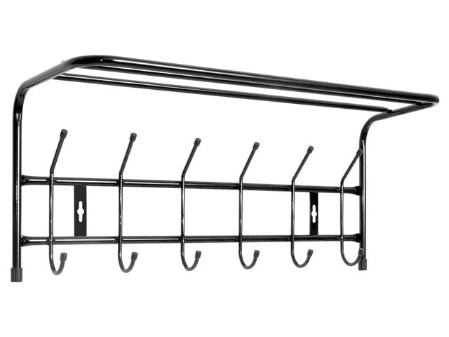 Вешалка настенная металлическая с полкой ВП6, NIKA (605х265х245 мм.
Цвета в ассортименте.)
