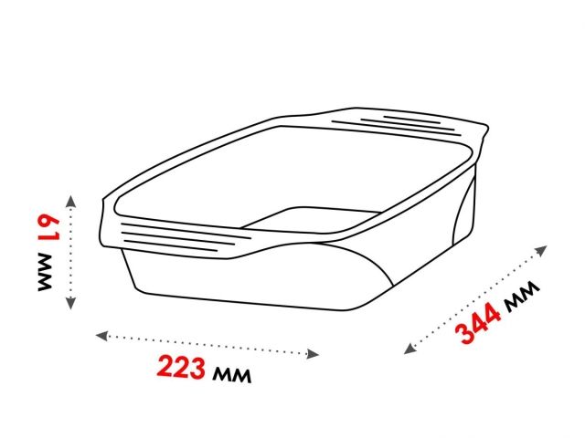 Форма из жаропрочного стекла, 2.7 л, прямоугольная, 344х223х61 мм, PERFECTO LINEA