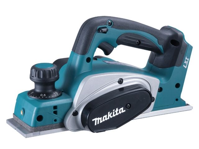 Аккум. рубанок MAKITA LXT DKP 180 Z в кор. (18.0 В, БЕЗ АККУМУЛЯТОРА; 14.000 об/мин; ширина: 82 мм; макс.глубина: 2,5 мм; 3,4 кг.)