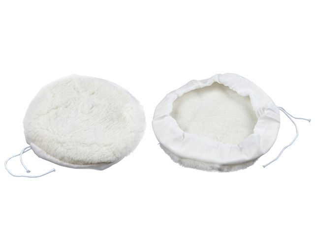 Полировальный круг 180мм, на завязках (иск.шерсть, короткая)