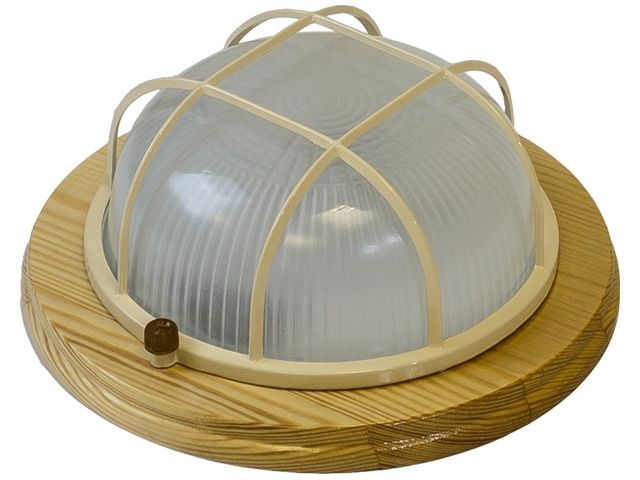 Светильник круг/клен/решетка, 60Вт, IP54 (НБО 03-60-012) Юпитер (1хЕ27, банник)