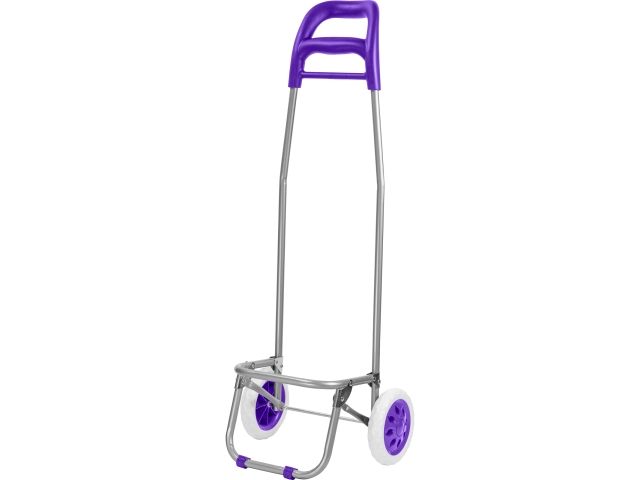 Сумка-тележка хозяйственная на колесах 30 кг, фиолетовая, цветы, PERFECTO LINEA