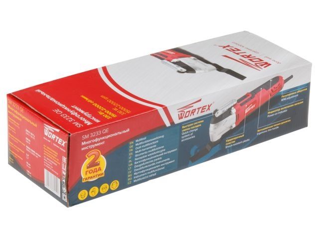 Многофункциональный инструмент (реноватор) WORTEX SM 3233 QE в кор. + набор оснастки (330 Вт, 15000 - 22000 об/мин, система SDS, с оснасткой