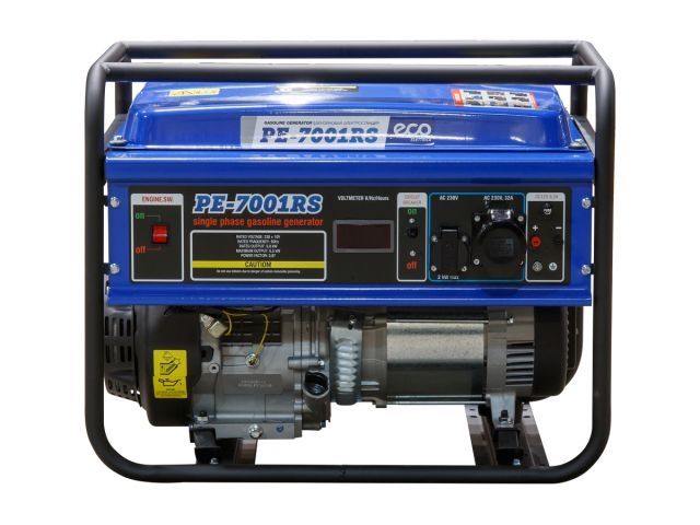 Электростанция (генератор бензиновый) ECO PE-7001RS (5.5 кВт, 230 В, бак 25.0 л, вес 72.2 кг)