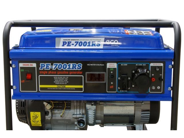 Электростанция (генератор бензиновый) ECO PE-7001RS (5.5 кВт, 230 В, бак 25.0 л, вес 72.2 кг)