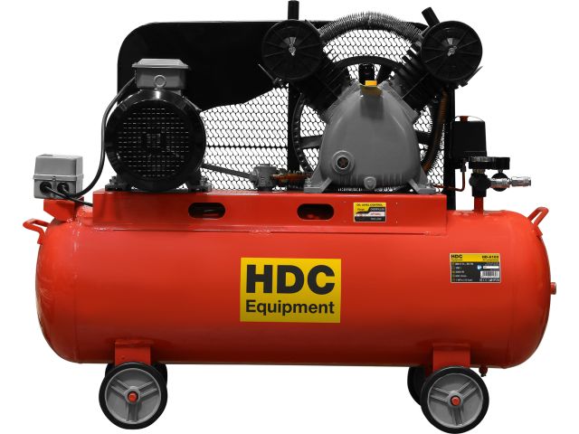 Компрессор HDC HD-A103 ременной (600 л/мин, 10 атм, ременной, масляный, ресив. 100 л, 380 В, 3.30 кВт)