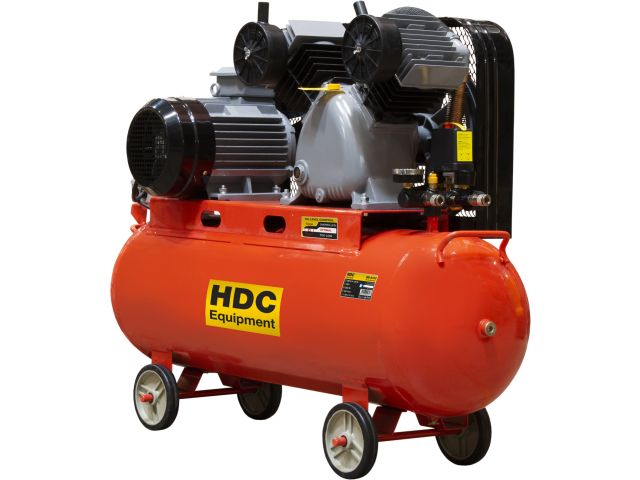 Компрессор HDC HD-A103 ременной (600 л/мин, 10 атм, ременной, масляный, ресив. 100 л, 380 В, 3.30 кВт)