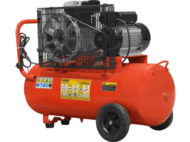 Компрессор HDC HD-A071 ременной (396 л/мин, 10 атм, ременной, масляный, ресив. 70 л, 220 В, 2.20 кВт)