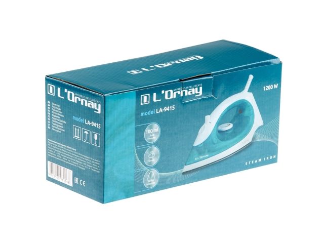 Утюг электрический L'ORNAY LA-9415 (ОТГРУЗКА ТОЛЬКО ПО ЭТН/ЭТТН | 1200 Вт; пар; антиприг.)