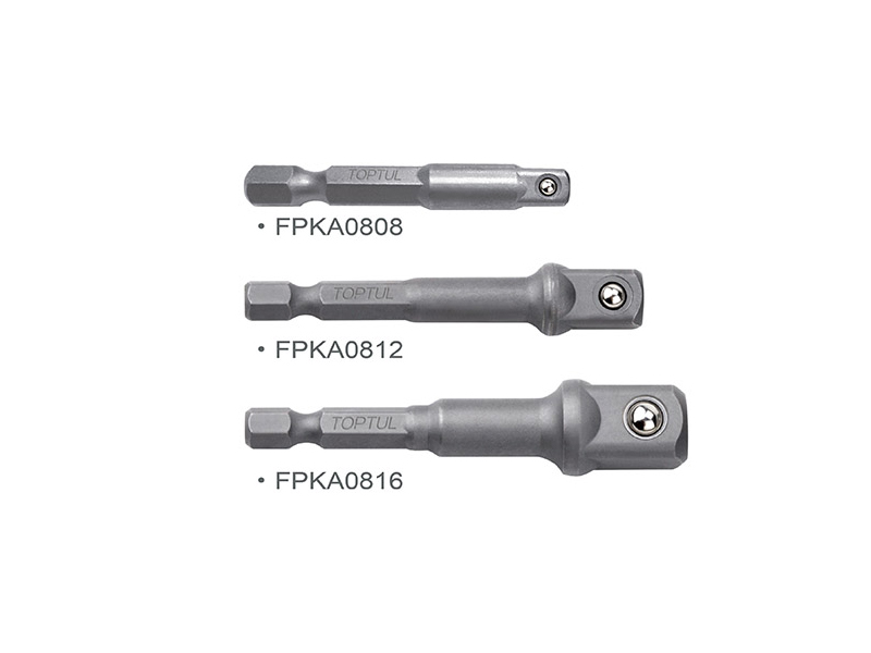 Набор переходников 1/4" под шуруповерт 3ед. (1/4", 3/8", 1/2") TOPTUL