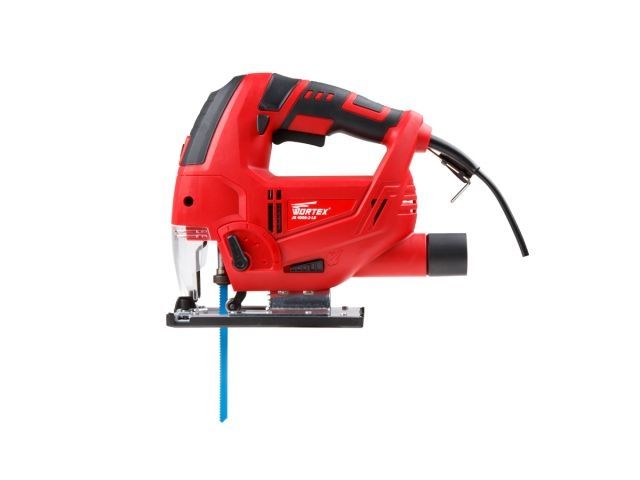 Лобзик электрический WORTEX JS 1009-2 LE в кор. 900 Вт, 800-3000 ход/мин, пропил до 100 мм (Лазер, подсветка, литая платформа)