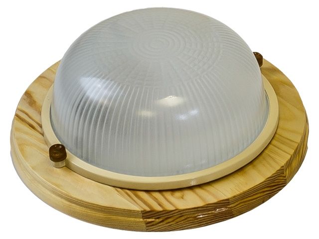 Светильник круг/клен, 60Вт, IP54 (НБО 03-60-011) Юпитер (1хЕ27, банник)
