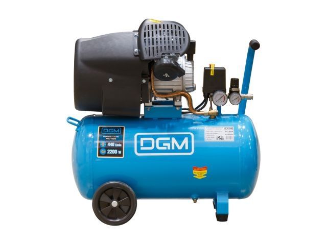 Компрессор DGM AC-254 коаксиальный (440 л/мин, 8 атм, коаксиальный, масляный, ресив. 50 л, 220 В, 2.20 кВт)