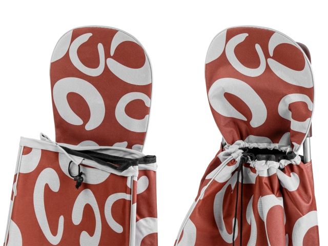 Сумка-тележка хозяйственная на колесах 30 кг, коричневая, круги, PERFECTO LINEA