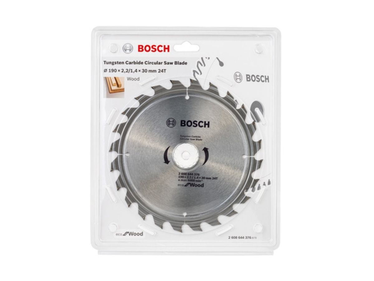 Диск пильный 190х30 мм 24 зуб. по дереву ECO WOOD BOSCH