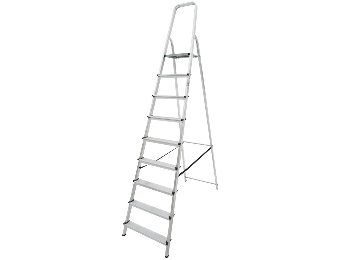 Лестница-стремянка алюм. 195 см 9 ступ. 7,4 кг PRO STARTUL (ST9940-09)