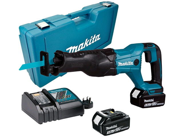 Аккум. сабельная пила MAKITA LXT DJR 186 RFE в чем.