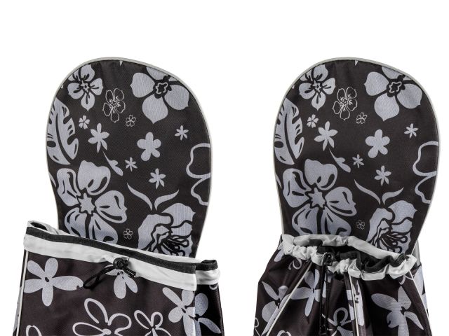 Сумка-тележка хозяйственная на колесах 30 кг, коричневая, цветы, PERFECTO LINEA