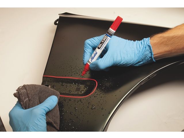 Маркер промышл. для временной маркировки на основе жидк. краски MARKAL SL130 ЖЕЛТЫЙ (Толщина линии 3 мм. Цвет желтый)