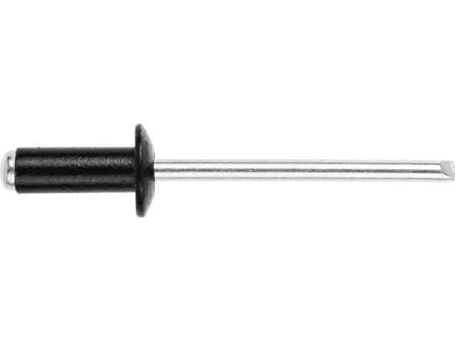 Заклепка вытяжная 4.0х10 мм алюминий/сталь, RAL 9017 (50 шт в зип-локе) STARFIX (Цвет транспортный черный)