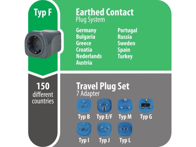 Набор переходник-разветвитель (7шт.) 1508160 Brennenstuhl