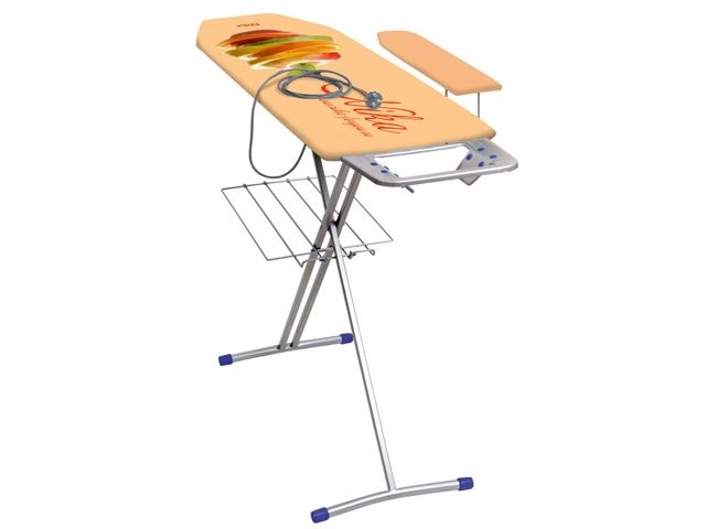 Доска гладильная НИКА 3+ (фанера 1225 х 345), подрукавник, подставка п/утюг, удлинитель, полка, NIKA (цвета в ассортименте)