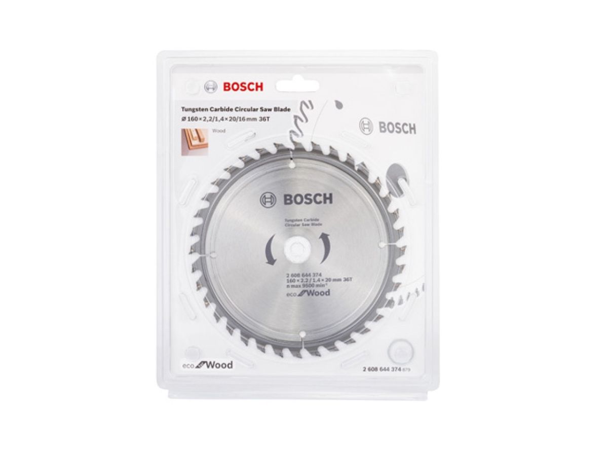 Диск пильный 160х20 мм 36 зуб. по дереву ECO WOOD BOSCH