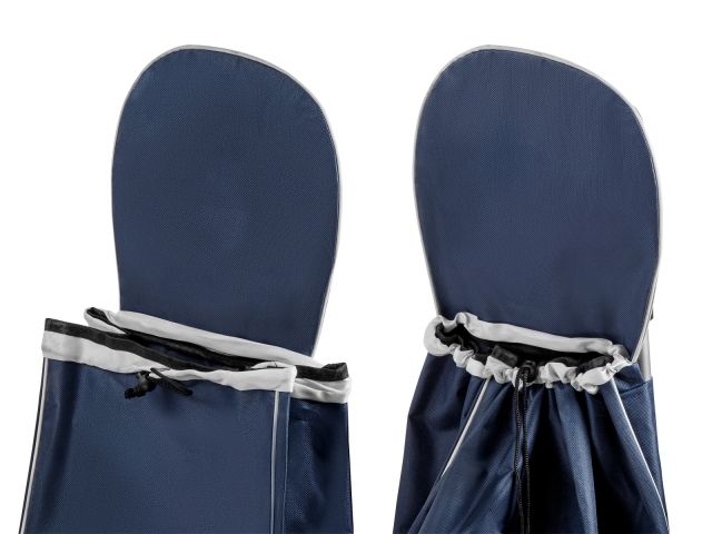 Сумка-тележка хозяйственная на колесах 30 кг, синяя, полоска, PERFECTO LINEA