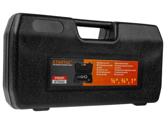 Резьбонарезной набор трубный 1/2", 3/4", 1" STARTUL PROFI (ST9322)