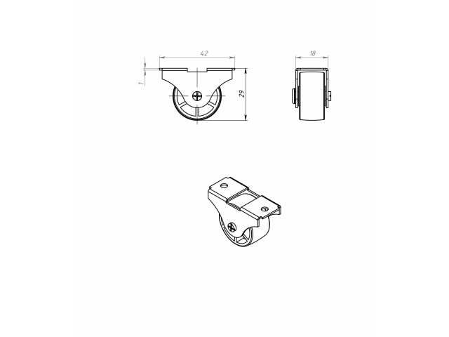 Ролик опорный малый 493 цинк STARFIX