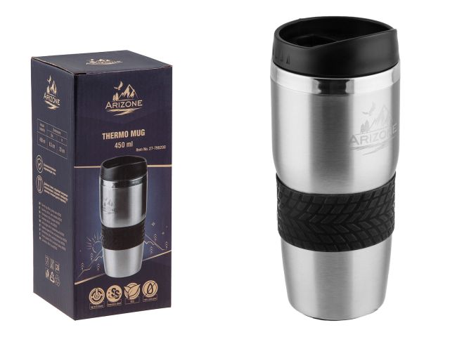 Термокружка, 450 мл, нержавеющая сталь, ARIZONE