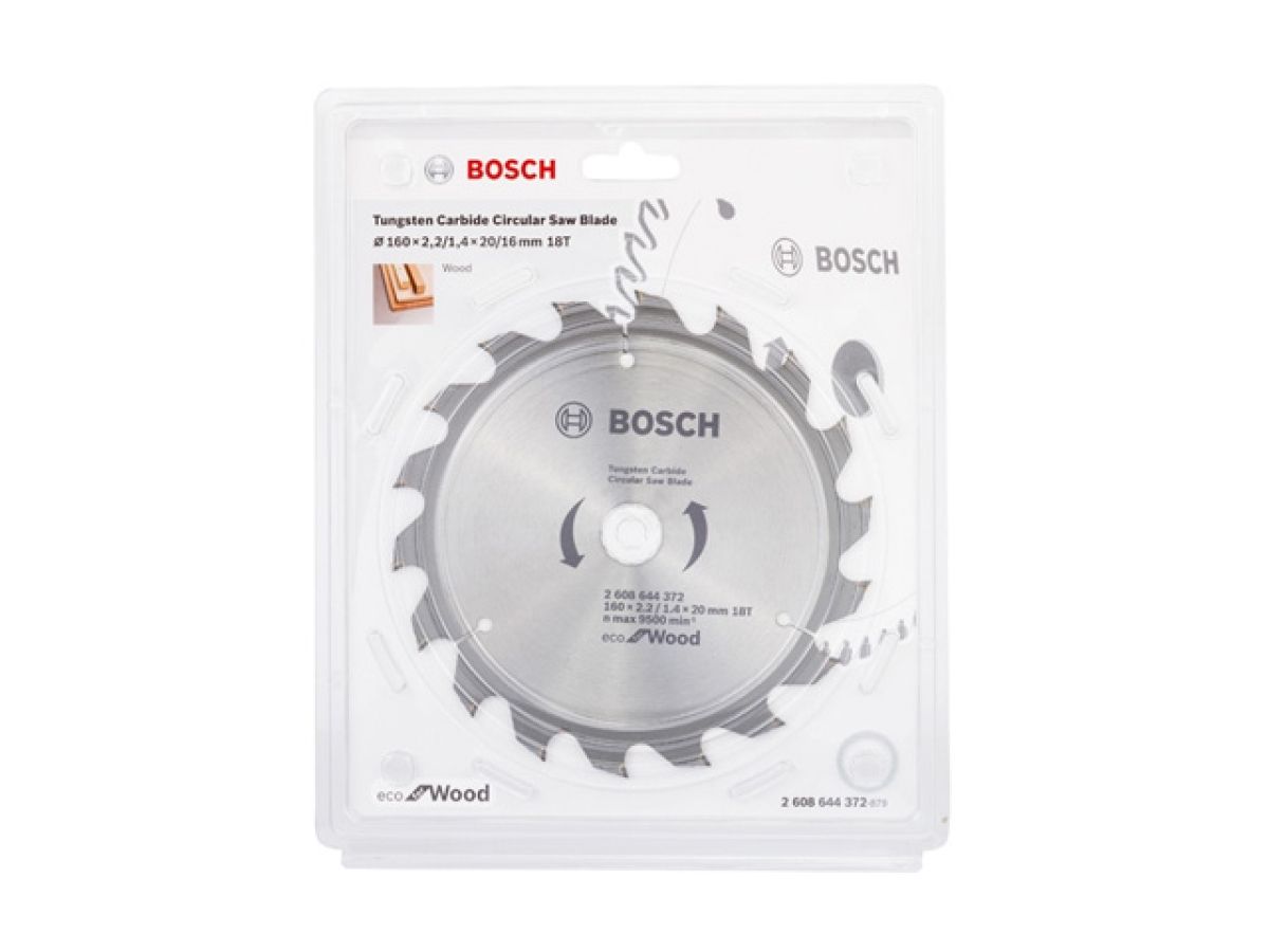 Диск пильный 160х20 мм 18 зуб. по дереву ECO WOOD BOSCH
