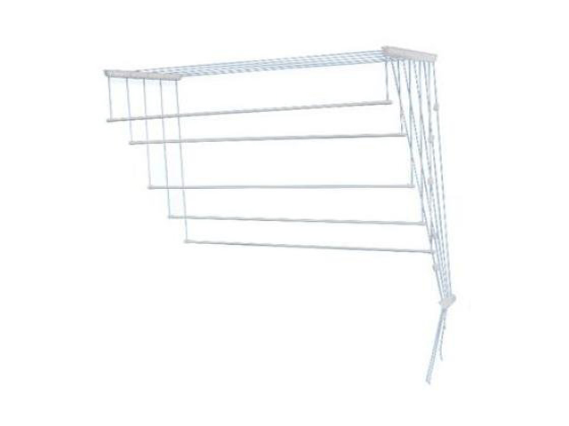 Сушилка для белья потолочная алюминиевая 1,5 м, 5 стержней,  белая, PERFECTO LINEA