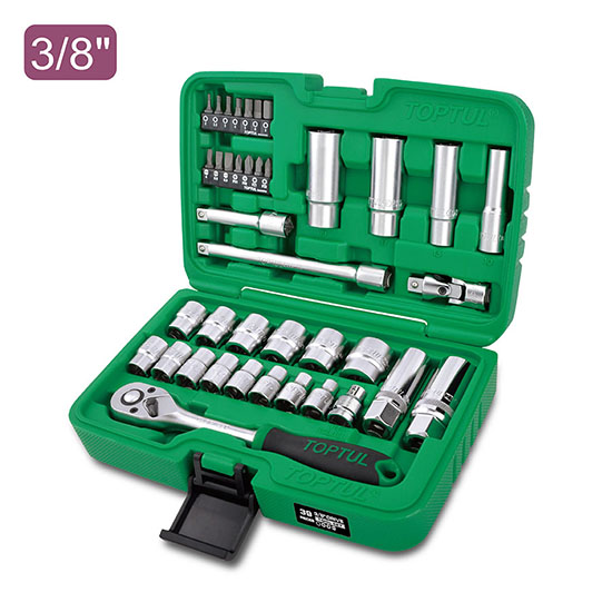 Набор головок и бит 39предм. 3/8″ 12гр. TOPTUL