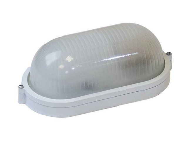 Светильник овал/белый, 60Вт, IP54 (НБП 04-60-001) Юпитер (1хЕ27, банник)
