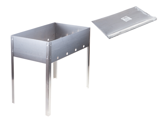 Мангал сборный «Эконом» в плёнке (400х250х400х0,4толщ), PERFECTO LINEA