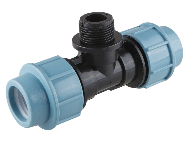 Тройник 20 х 1/2″ нар. (для ПЭ труб), AV Engineering