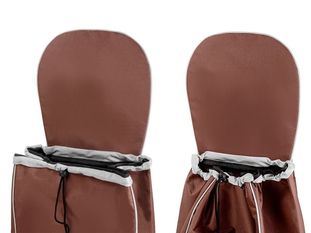 Сумка-тележка хозяйственная на колесах 30 кг, коричневая, полоска, PERFECTO LINEA