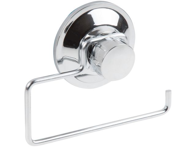 Держатель для туалетной бумаги на вакуумной присоске, хром. сталь, FIX LOCK, PERFECTO LINEA (135x77 мм. Только для плоских ровных поверхност